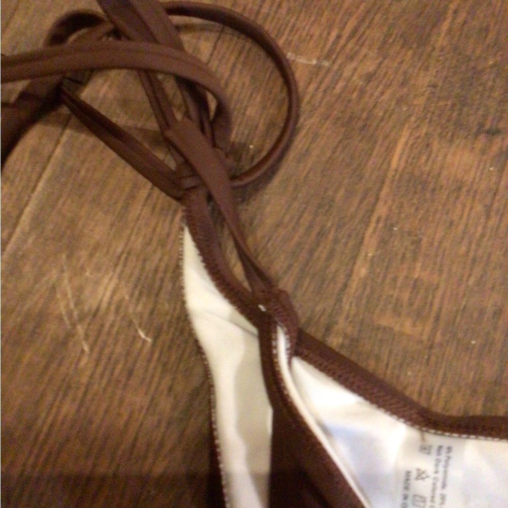 NEW! Women's Brown Tie-Side Bikini Bottom - Picture 2 of 3
